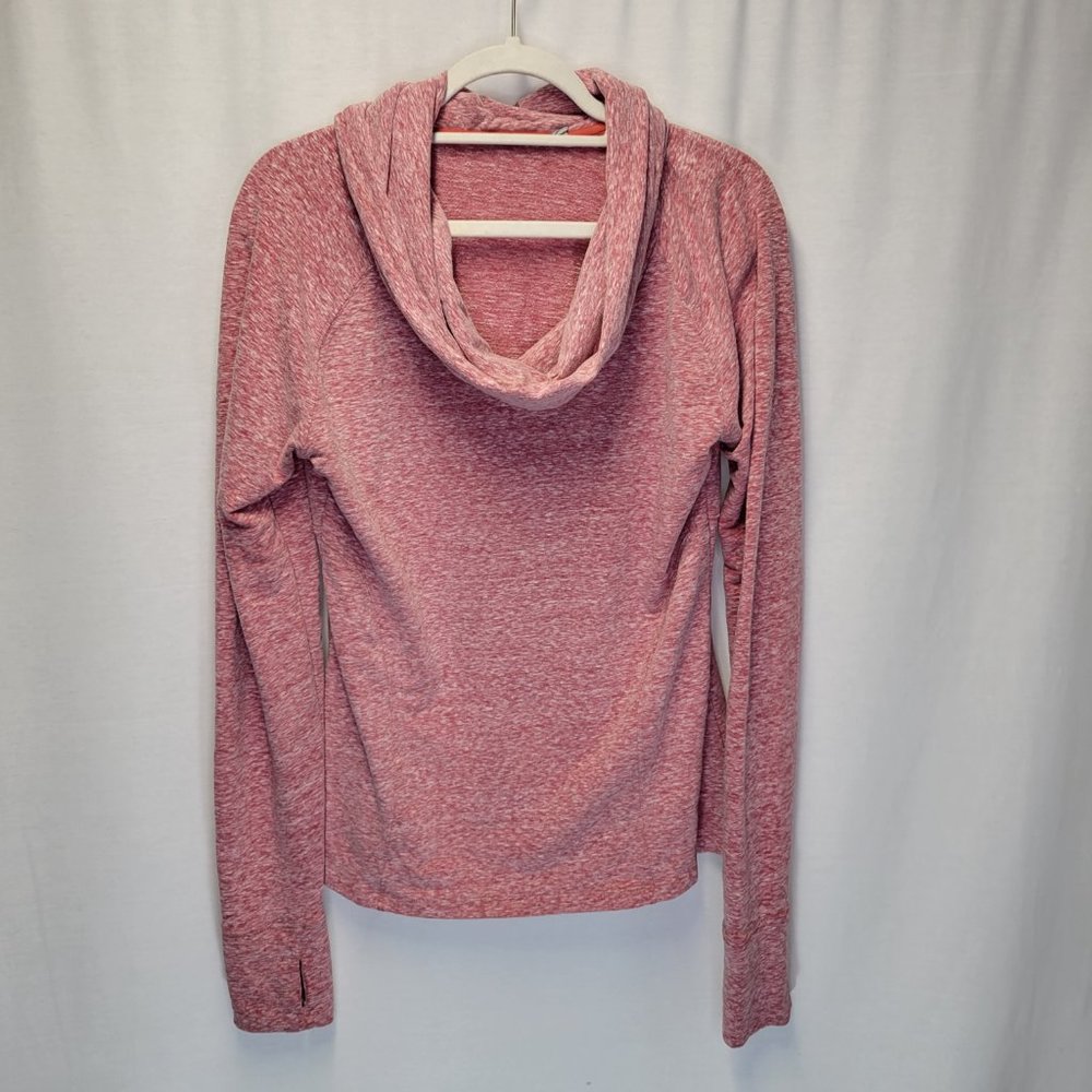 Athleta Women's Medium Pullover Shirt Top Funnel Neck Pink